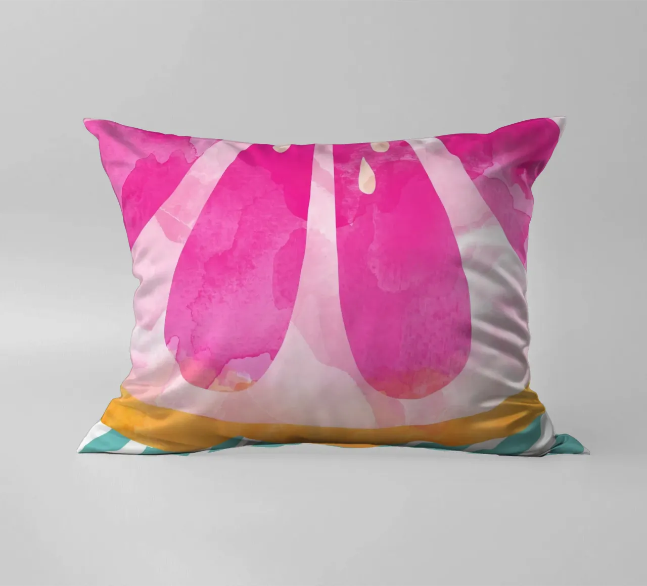 Pink Grapefruit decorative cushion by Orara Studio