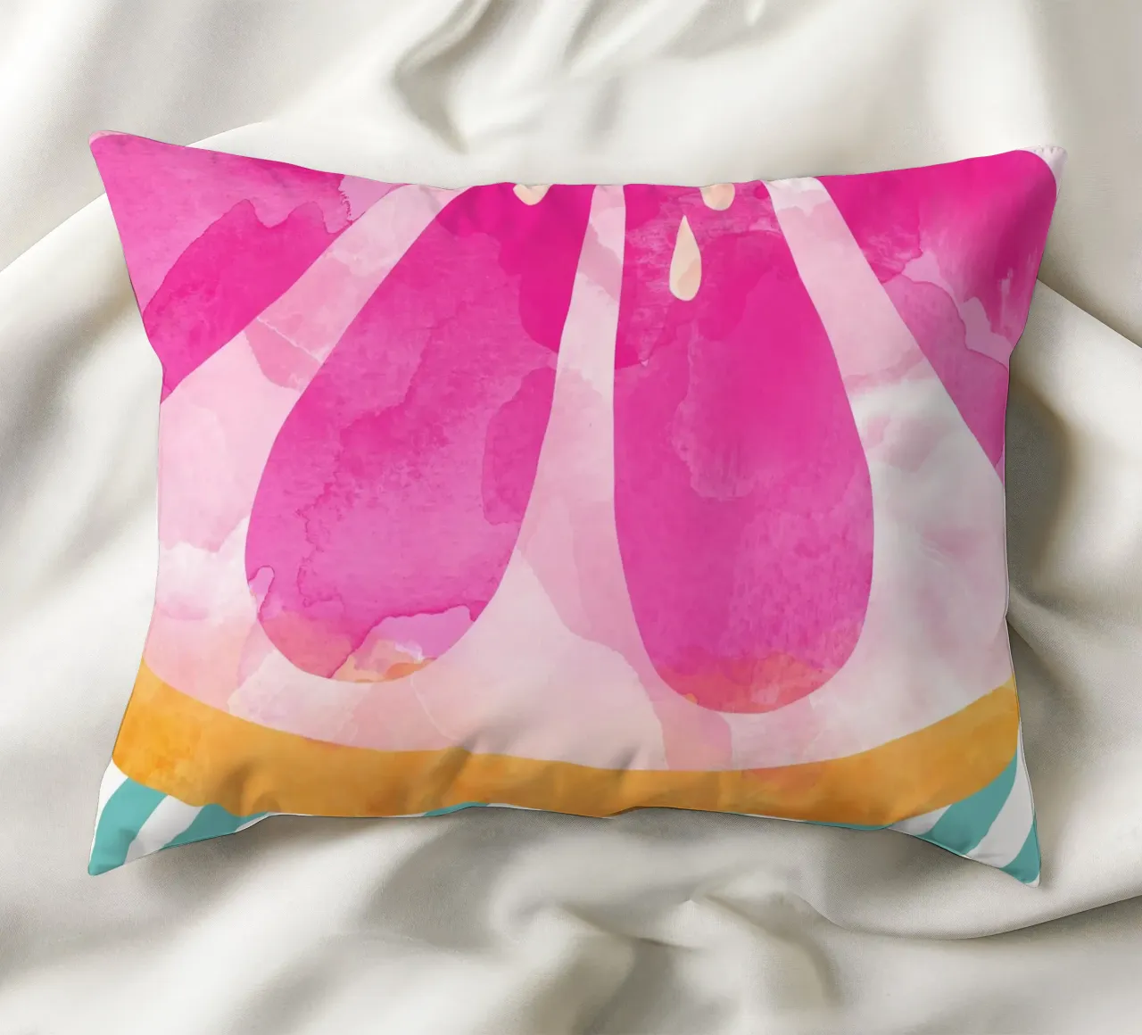 Pink Grapefruit decorative cushion by Orara Studio