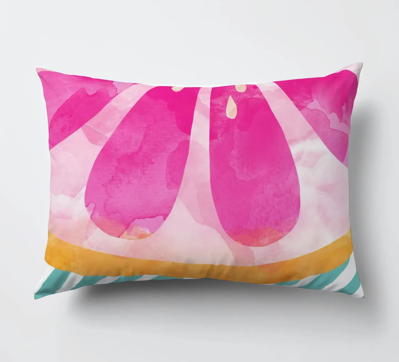 Pink Grapefruit decorative cushion by Orara Studio