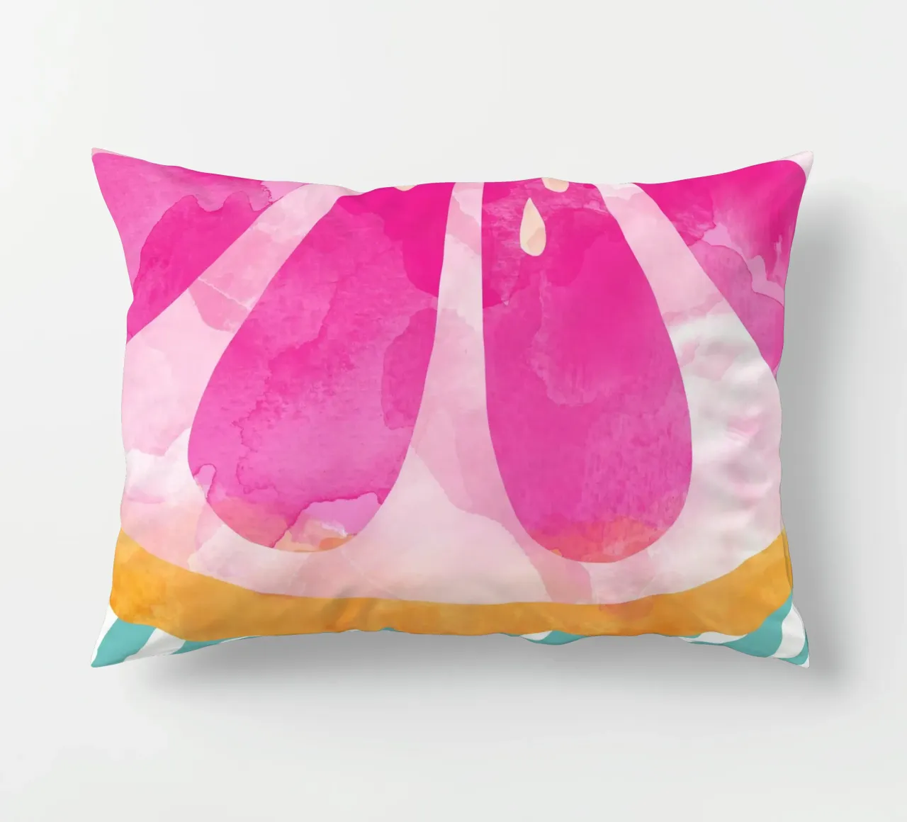 Pink Grapefruit decorative cushion by Orara Studio