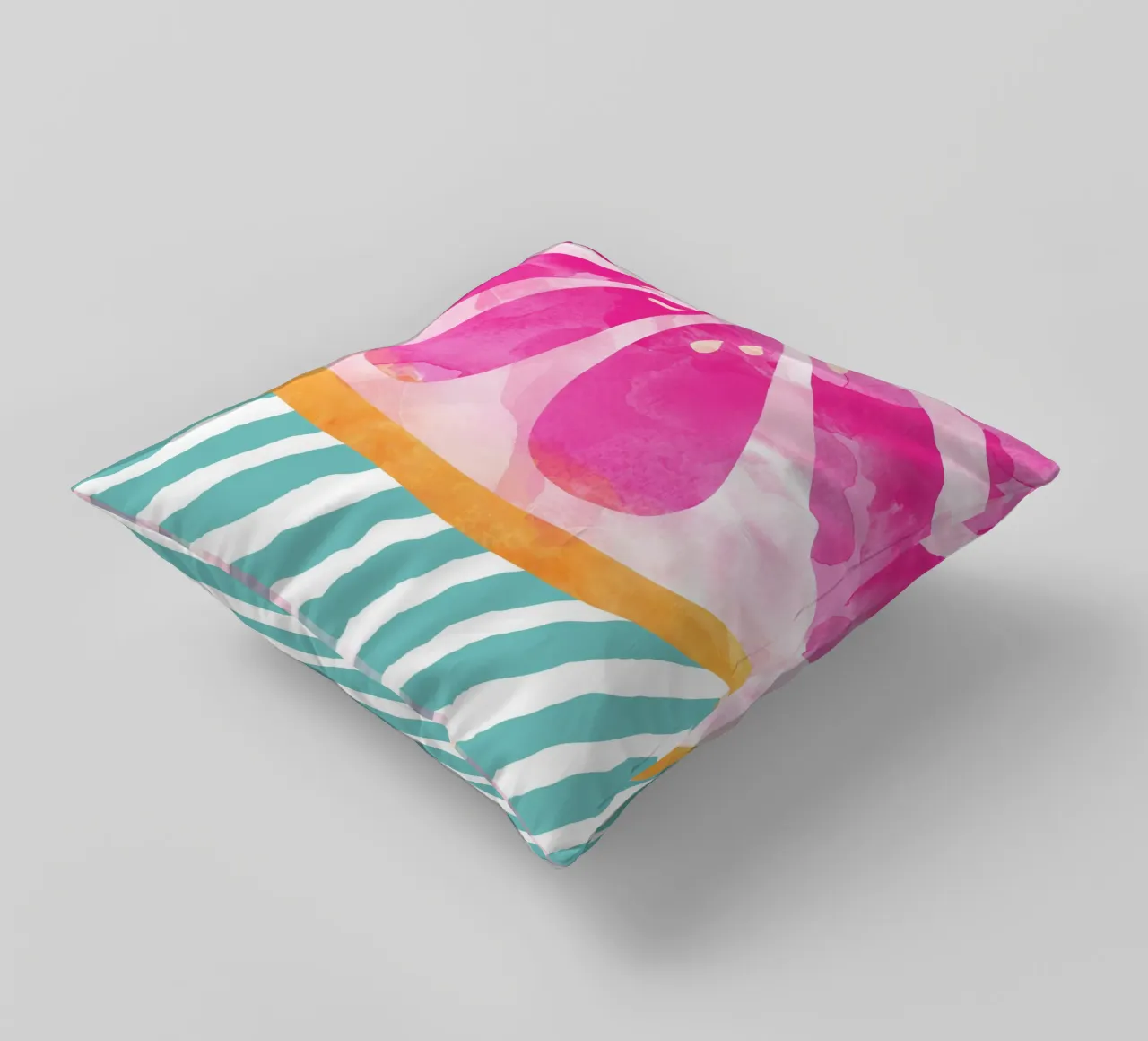 Pink Grapefruit decorative cushion by Orara Studio