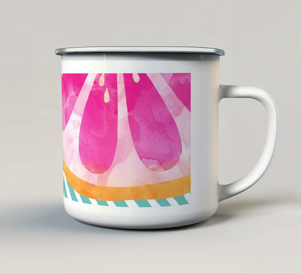 Pompelmo rosa tazza in smalto da Orara Studio