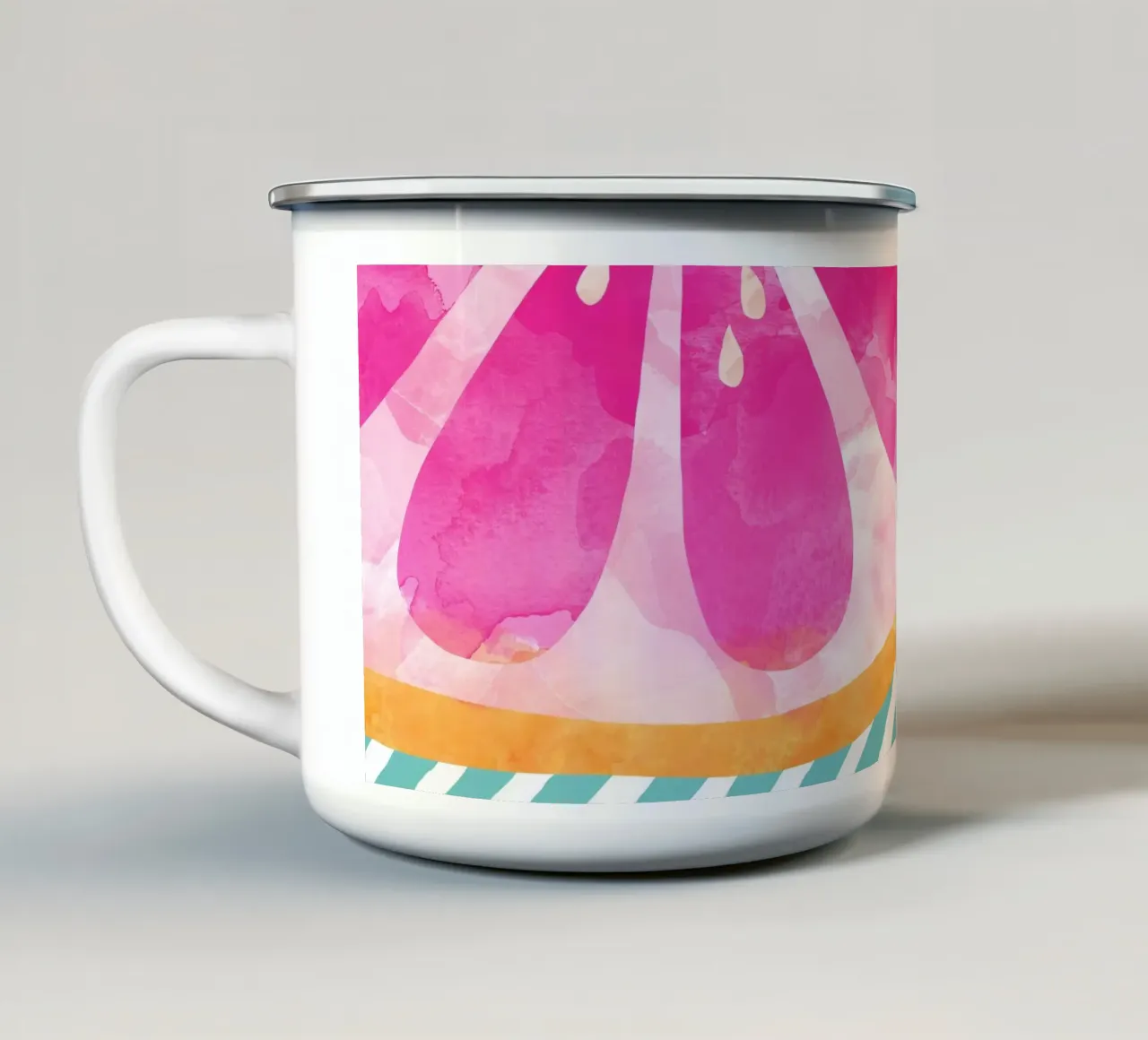 Pompelmo rosa tazza in smalto da Orara Studio