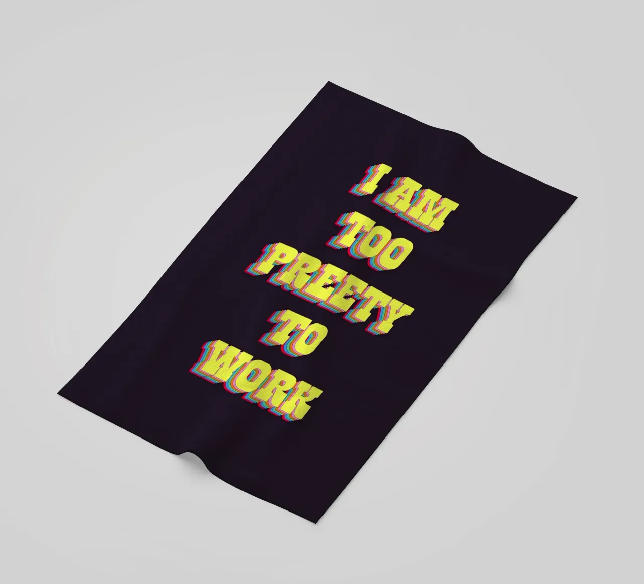 I Am Too Pretty for Work, Sassy Quote, Retro Typography telo mare da EverLuvv Studio