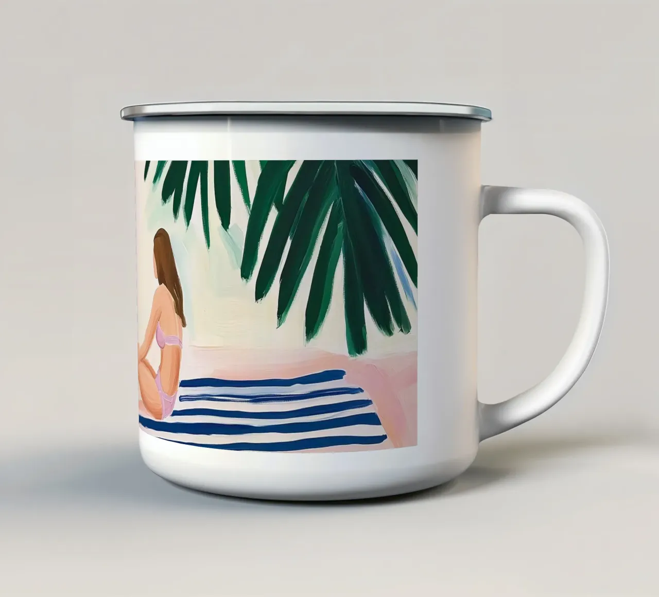 Tropical Solitude tazza in smalto da BALIKA HOMES ART