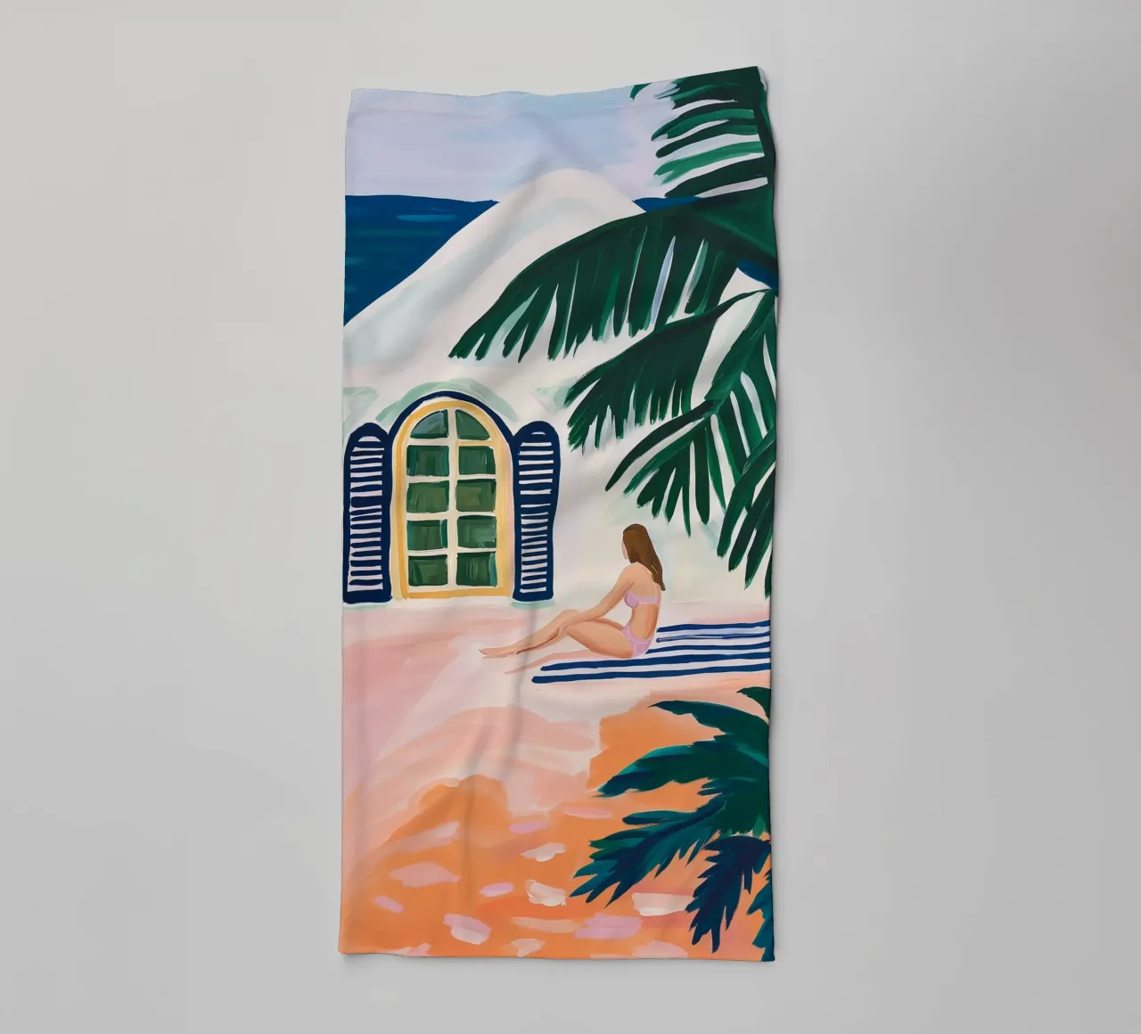 Tropical Solitude towel by BALIKA HOMES ART
