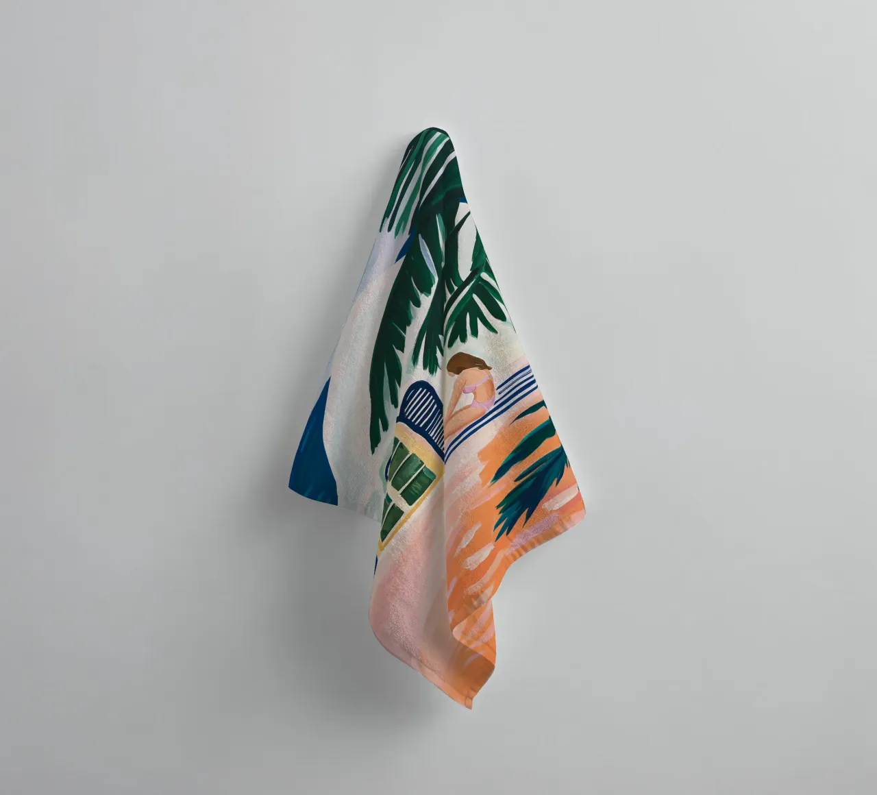 Tropical Solitude towel by BALIKA HOMES ART