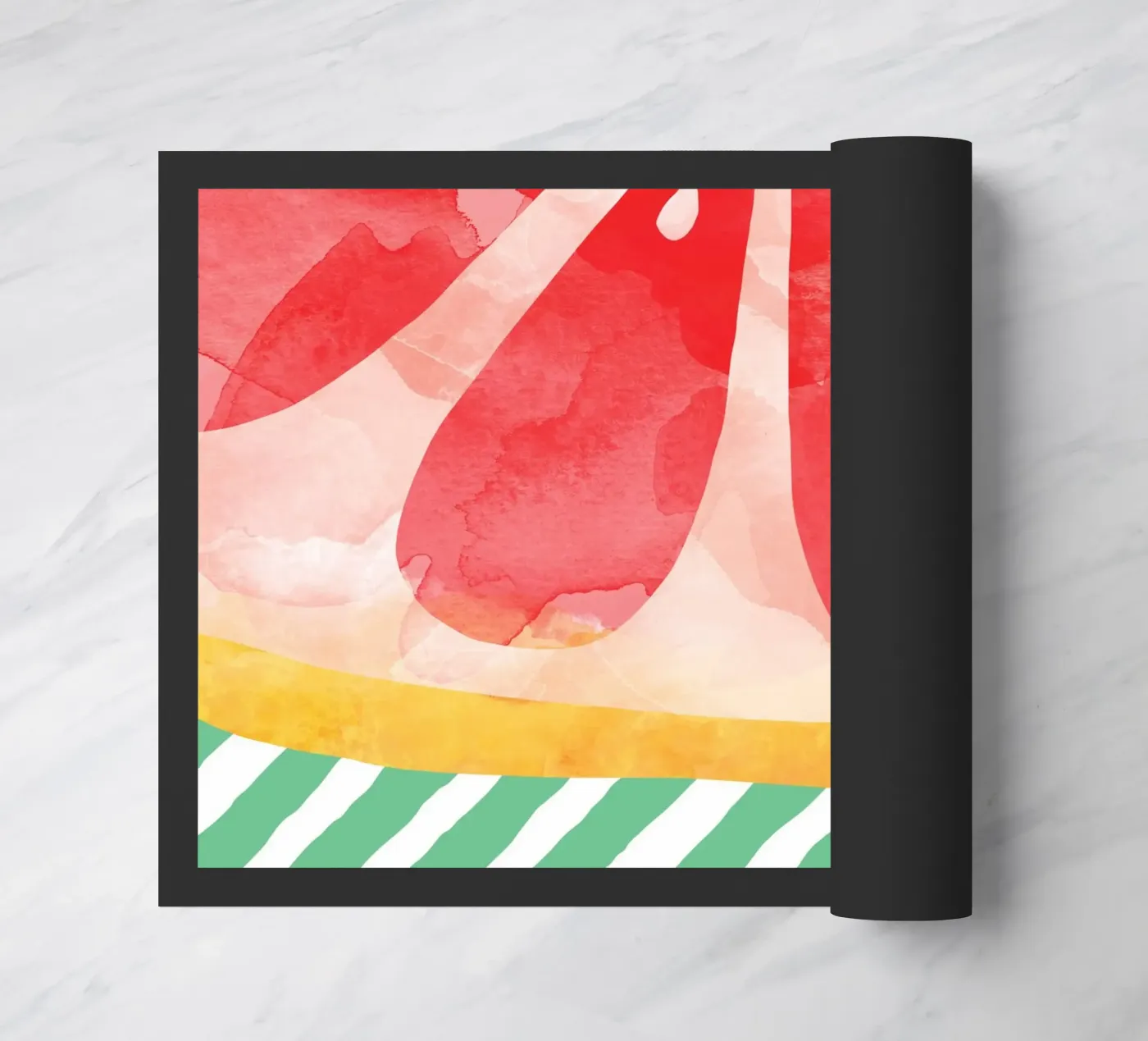 Red Grapefruit doormat by Orara Studio