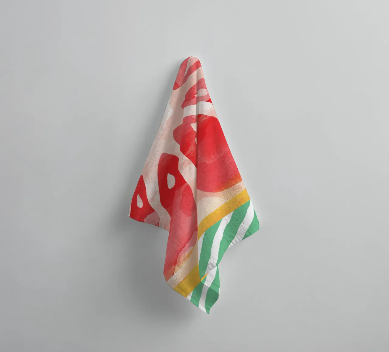 Red Grapefruit towel by Orara Studio