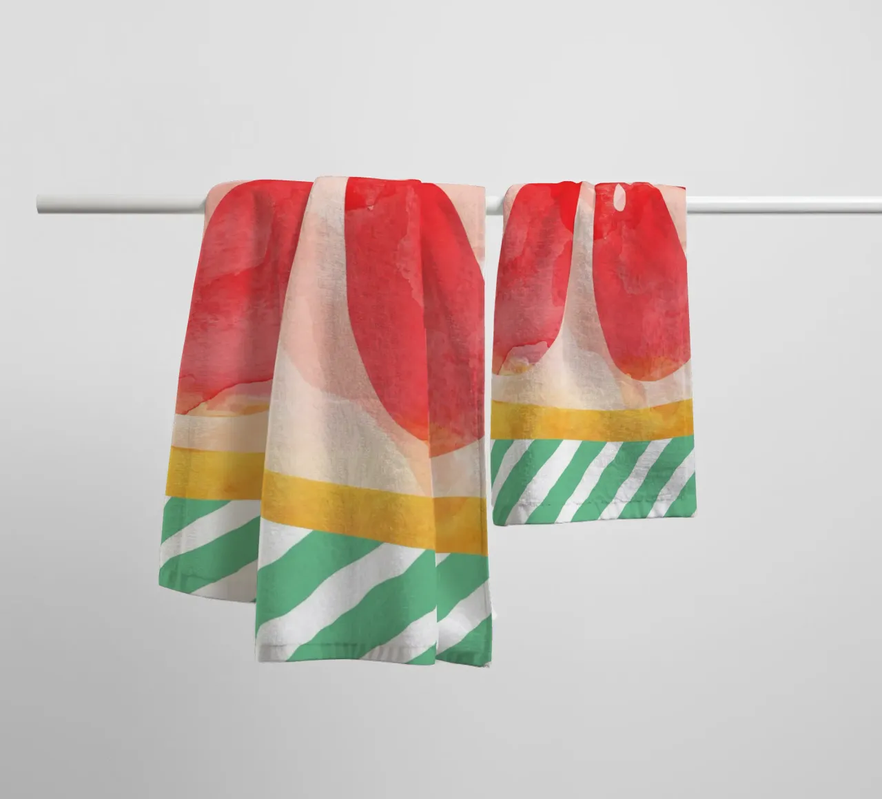 Red Grapefruit towel by Orara Studio