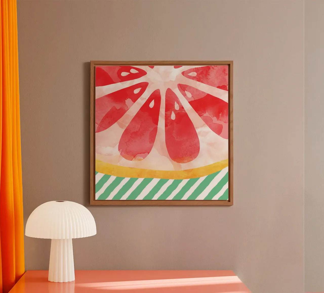 Pompelmo rosso alluminio dibond da Orara Studio