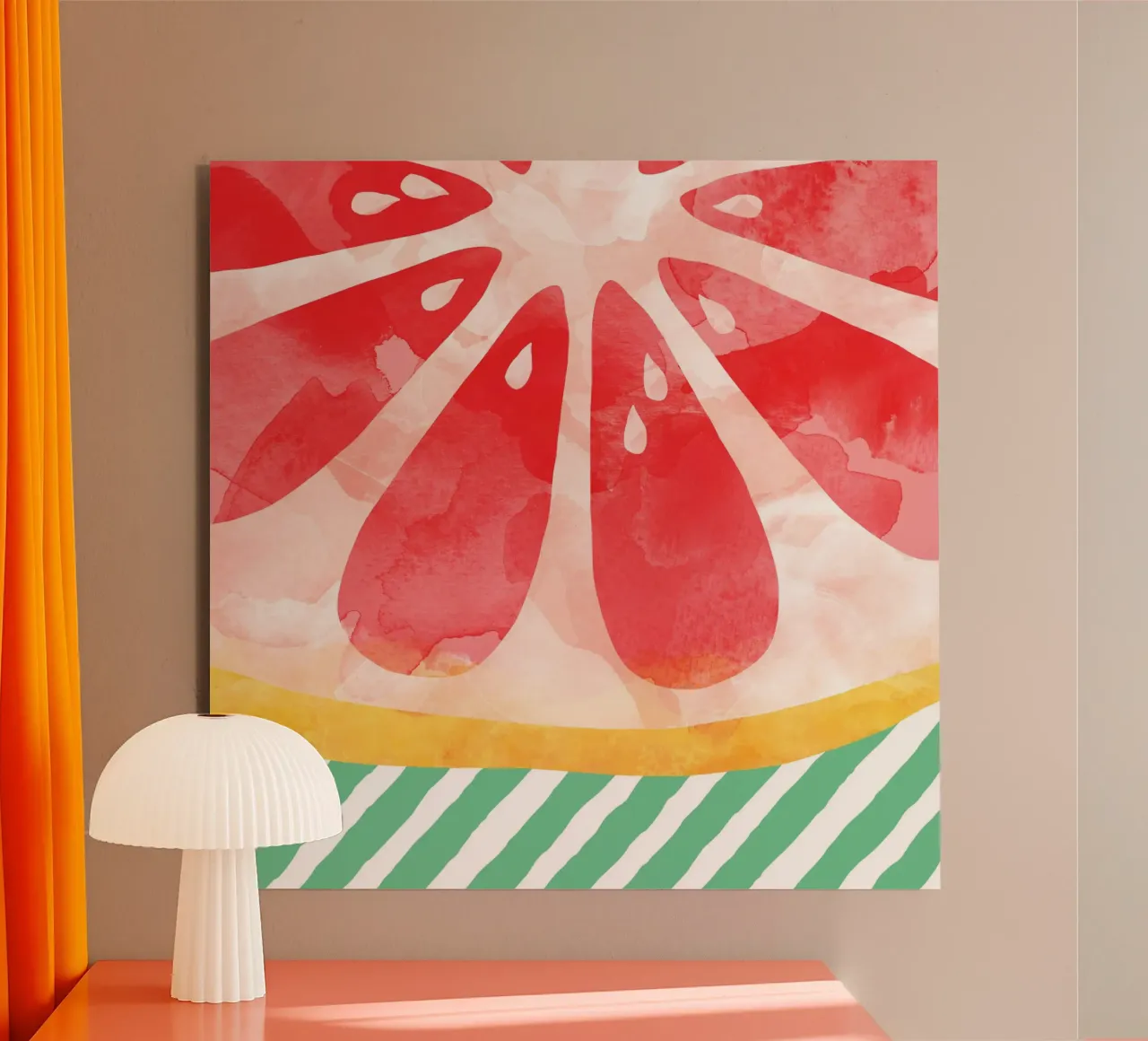 Pompelmo rosso alluminio dibond da Orara Studio