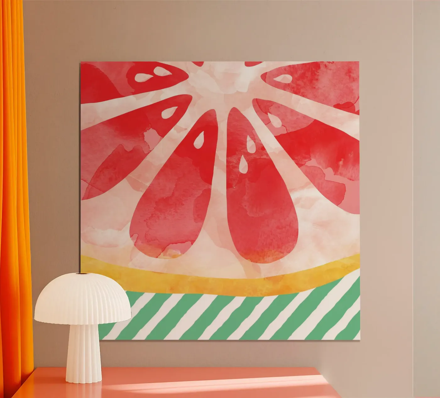 Rote Grapefruit Poster von Orara Studio