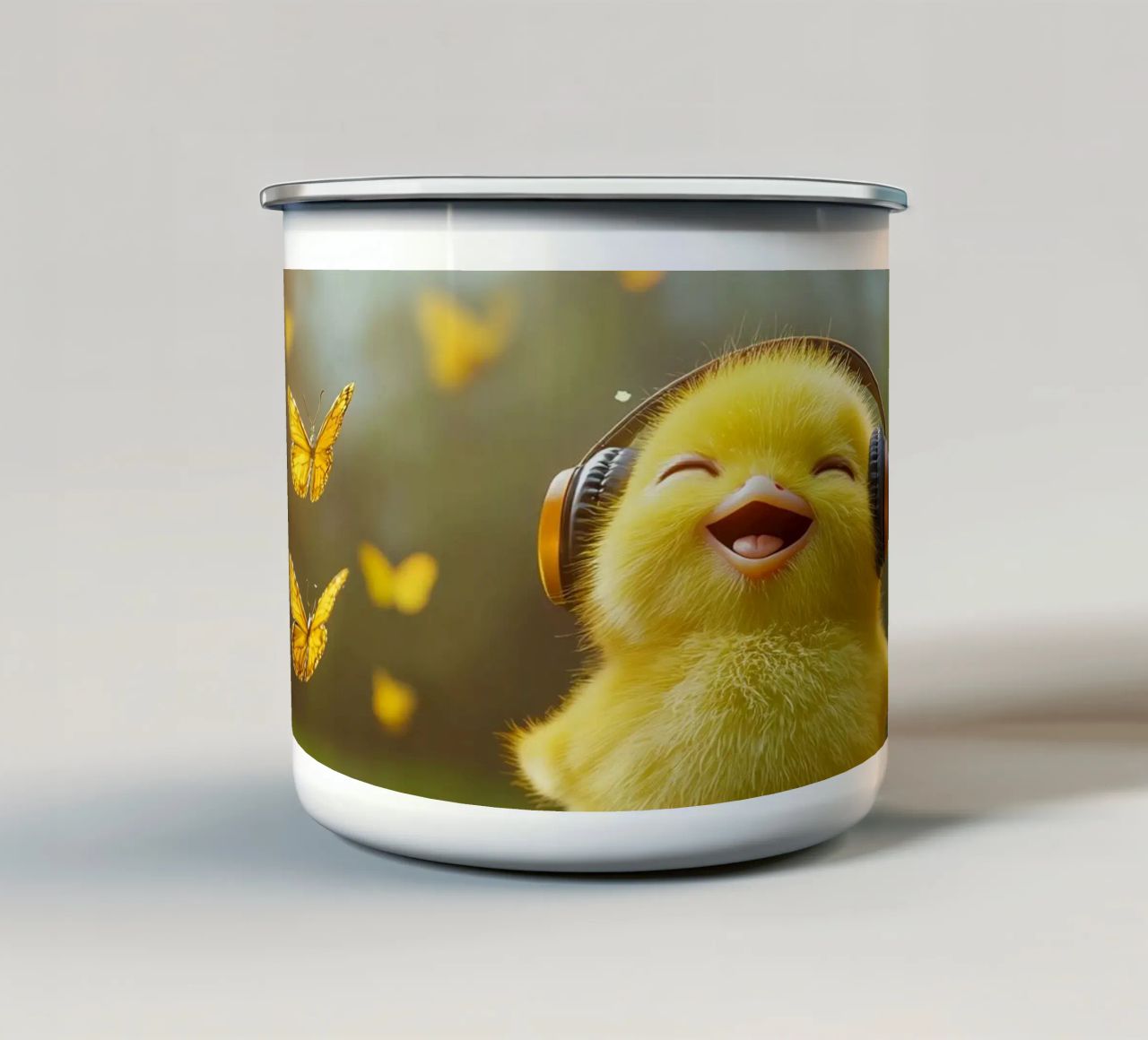 Ragazze fortunate tazza in smalto da M-Ulrich-Digital Art