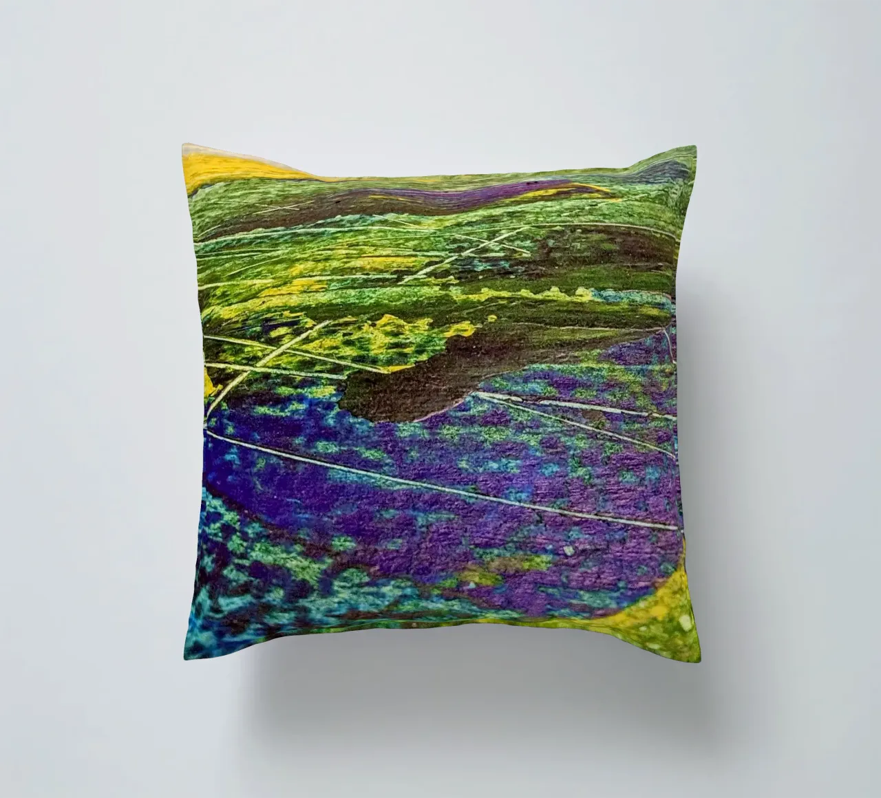 Lines at the Cross of Sea and Fields coussin de Pia