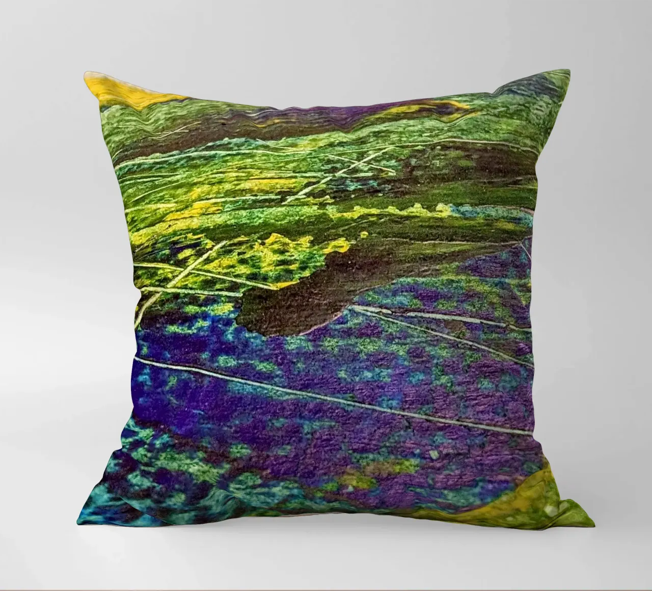 Lines at the Cross of Sea and Fields coussin de Pia