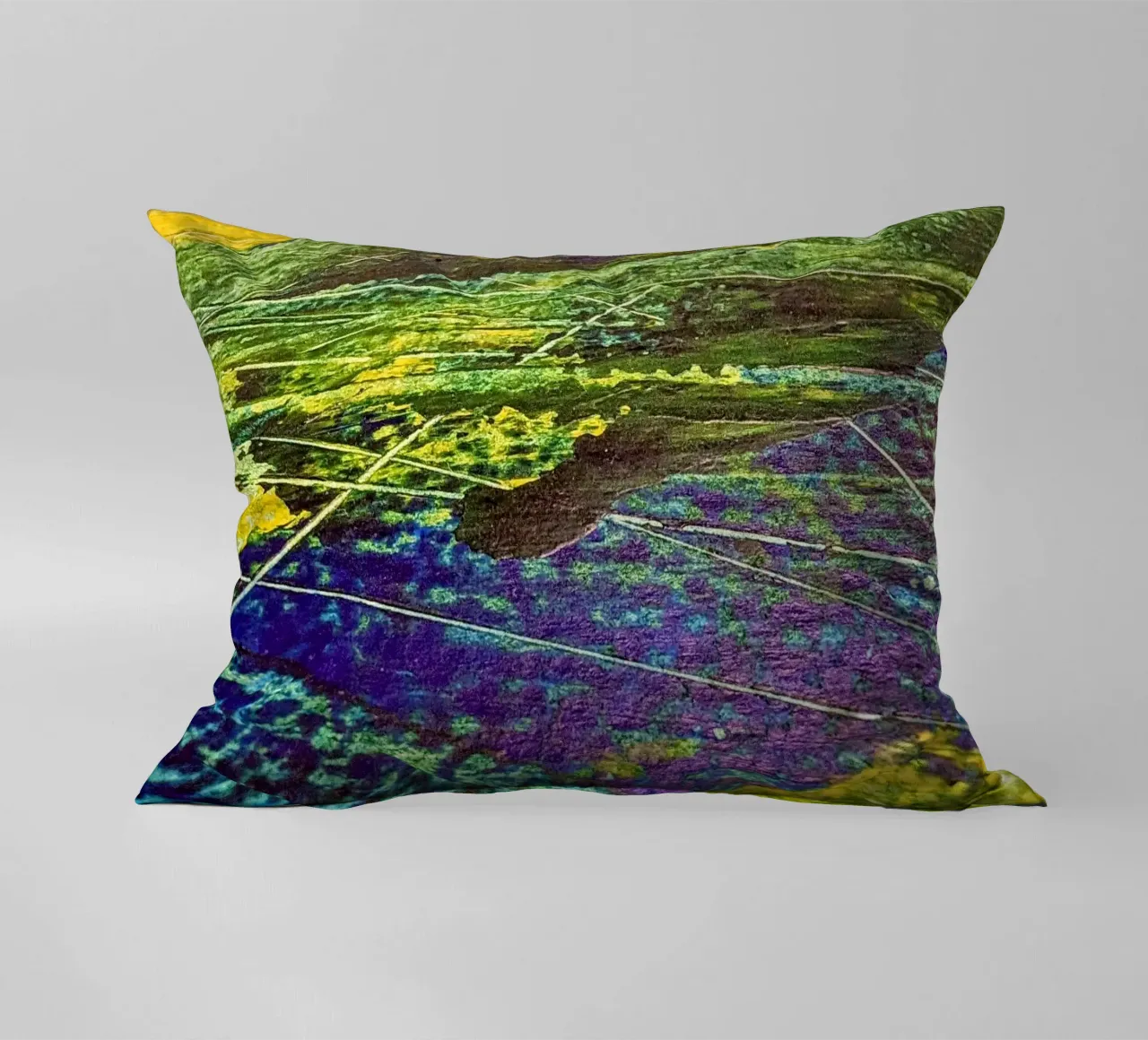 Lines at the Cross of Sea and Fields coussin de Pia