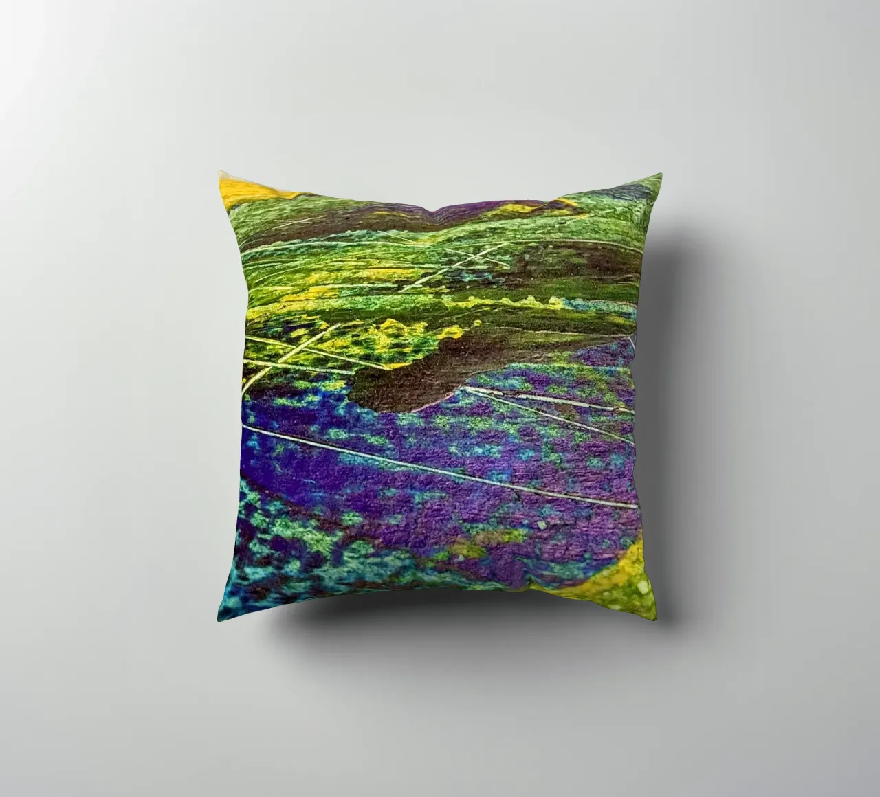 Lines at the Cross of Sea and Fields coussin de Pia