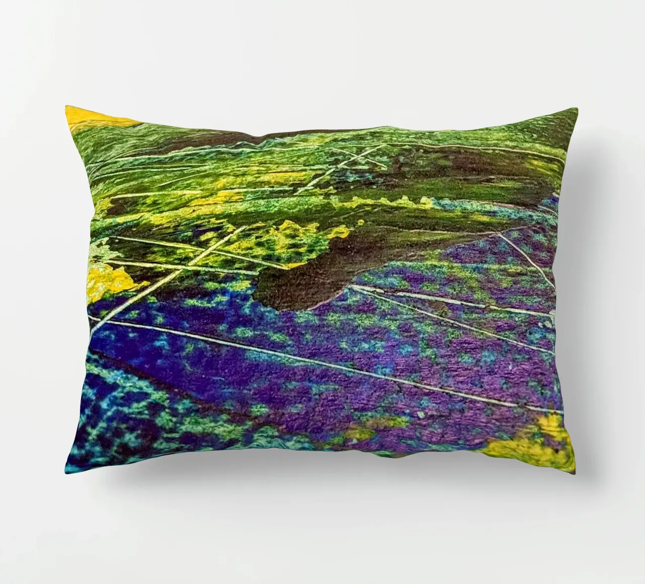 Lines at the Cross of Sea and Fields coussin de Pia