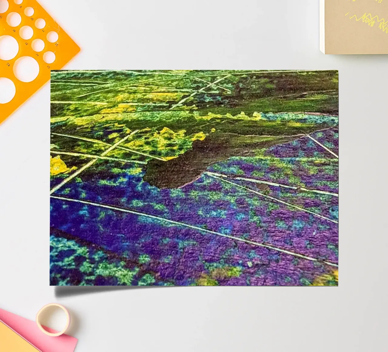 Lines at the Cross of Sea and Fields foglio adesivo da Pia