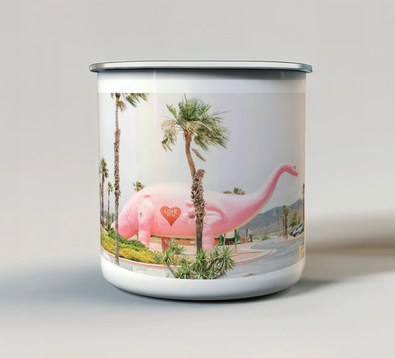 Love You Dinosaur tazza in smalto da patiphotography
