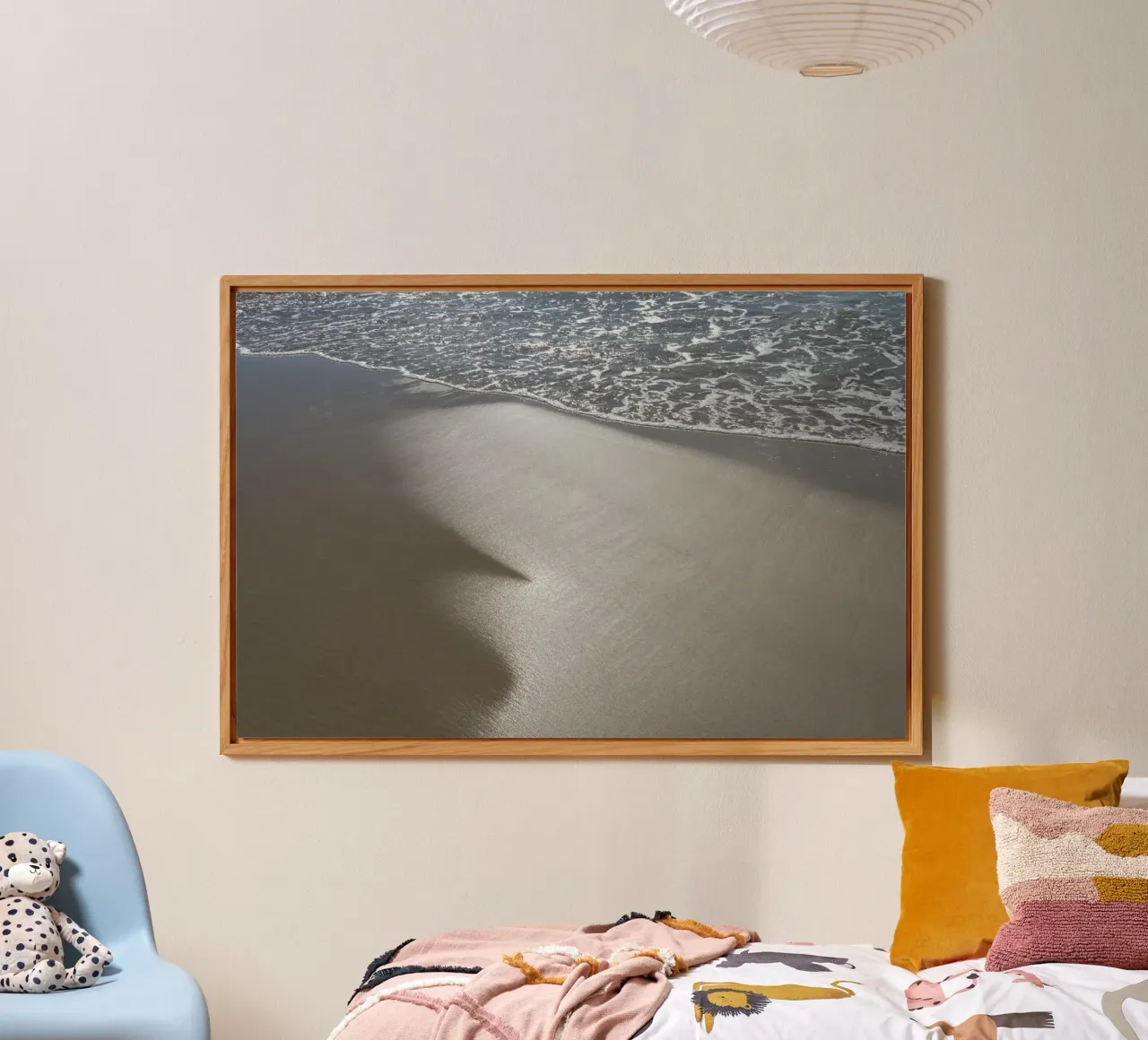 Riflessi d'argento nella sabbia bagnata alluminio dibond da Adriana Mueller