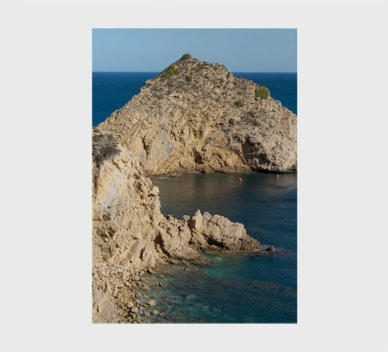 Blue sea and cliffs of Cap Prim in Jávea notebook by Adriana Mueller