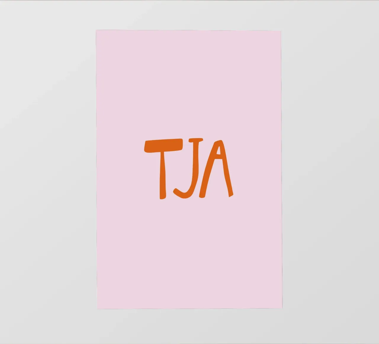 Tja Minimal Typography telo in pvc da EverLuvv Studio