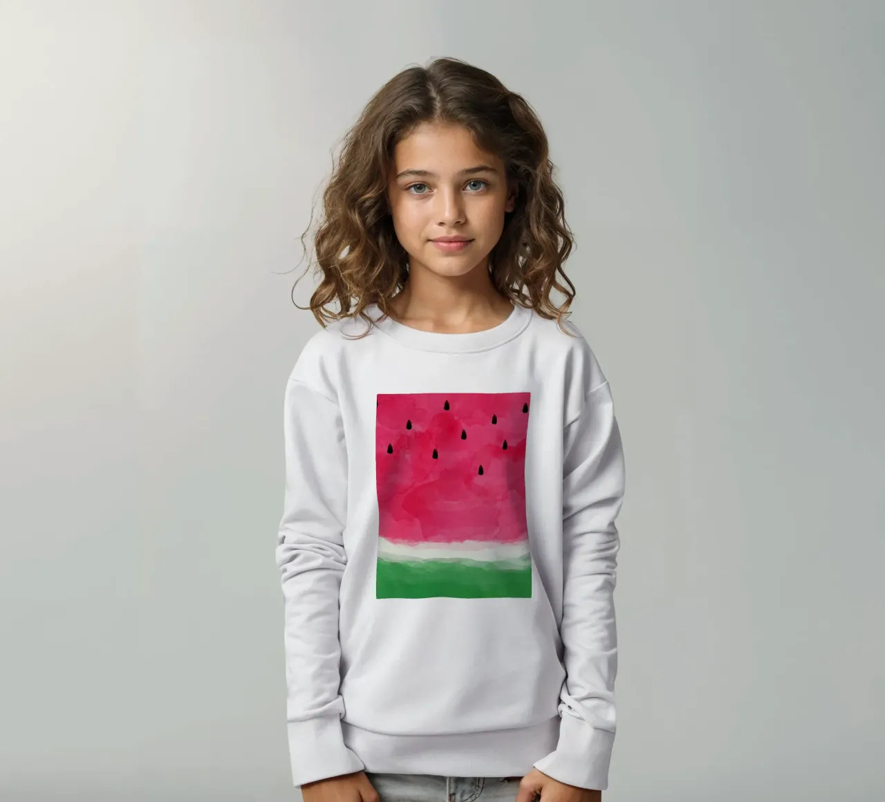 Watermelon Abstract kids sweatshirt by Orara Studio