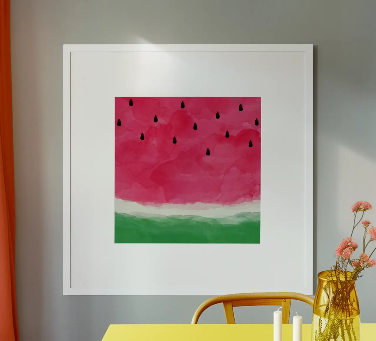 Melon d'eau abstrait poster de Orara Studio