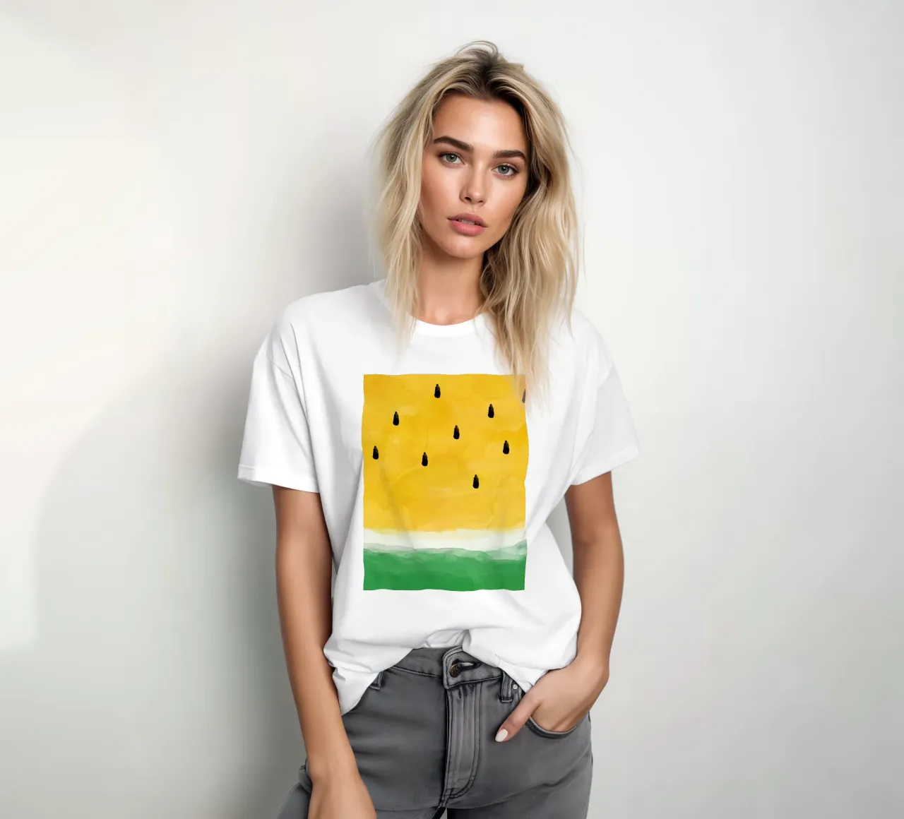 Pastèque jaune t-shirt de Orara Studio