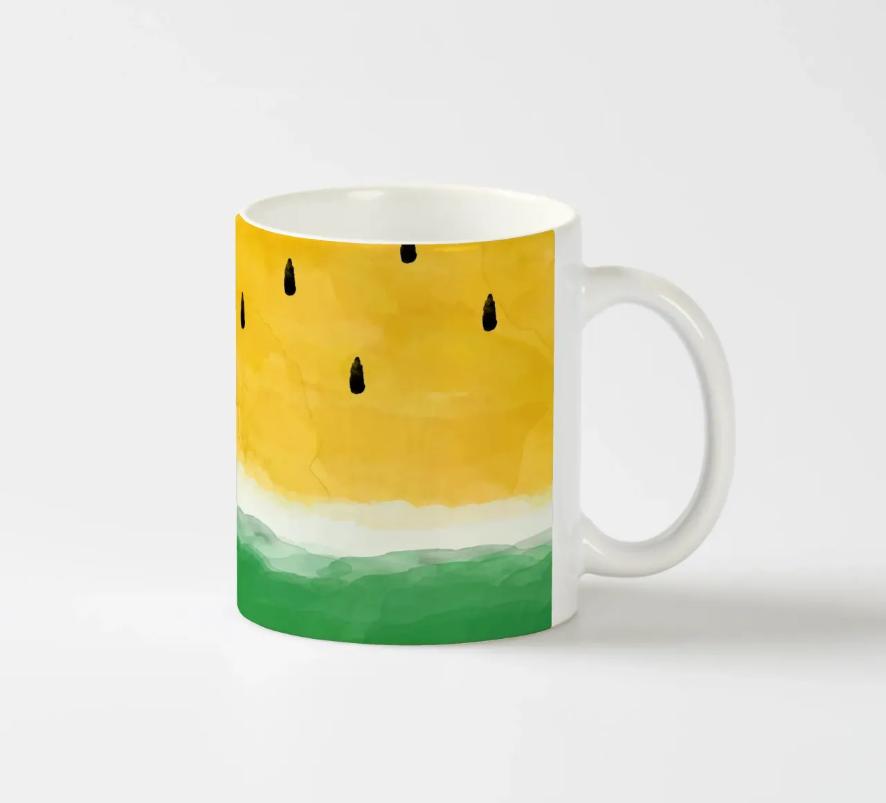 Pastèque jaune mug en céramique de Orara Studio