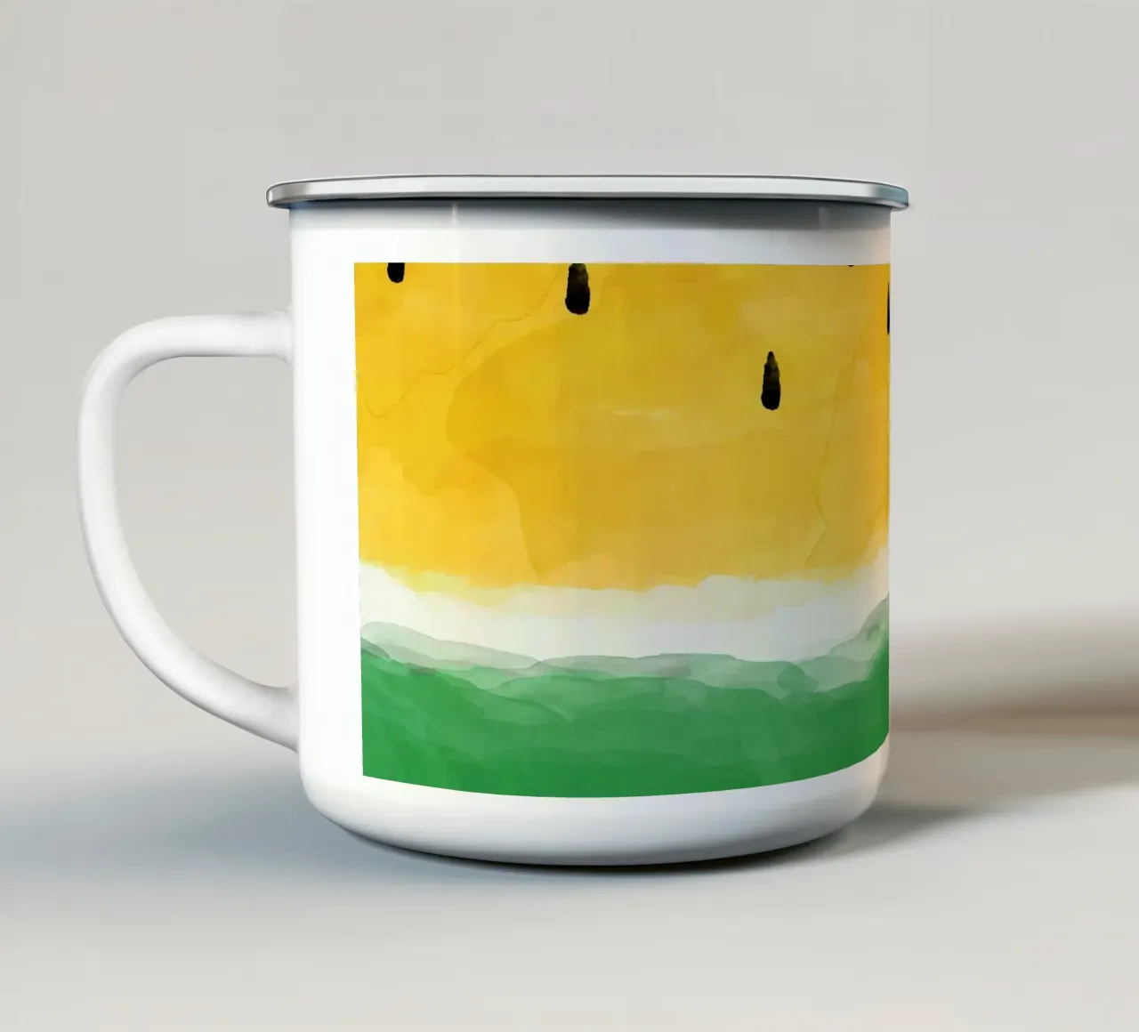 Anguria gialla tazza in smalto da Orara Studio