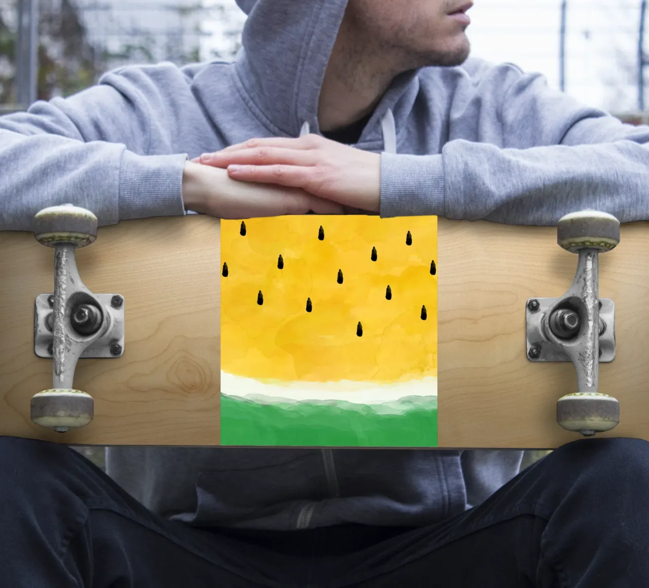 Pastèque jaune autocollant de Orara Studio