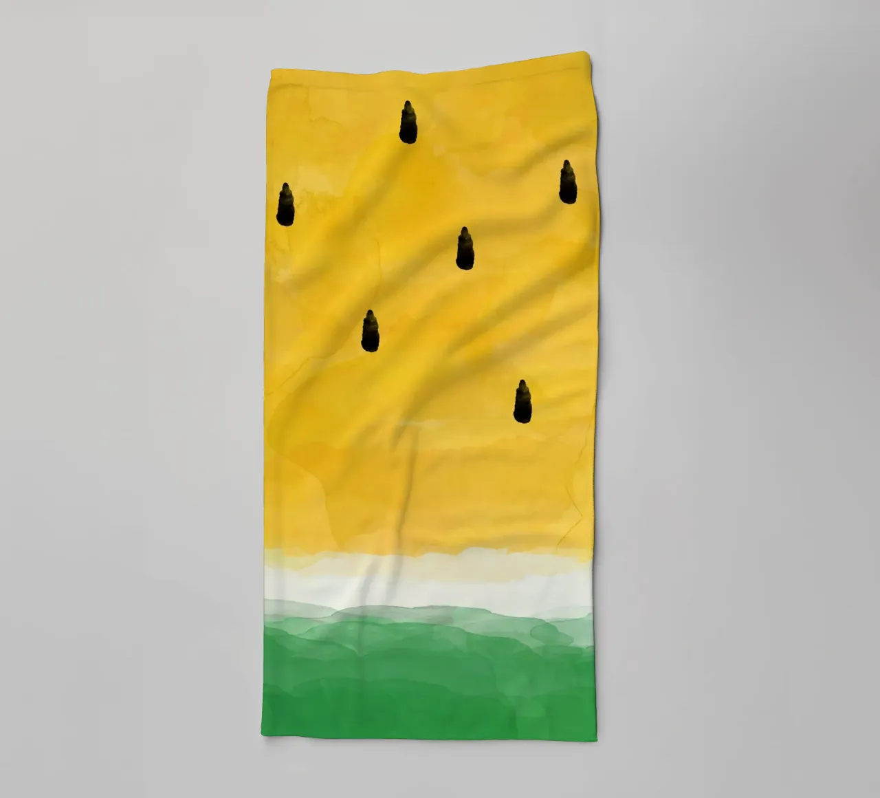 Pastèque jaune serviette de bain de Orara Studio