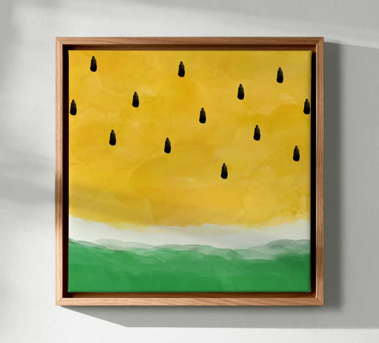 Pastèque jaune toile avec Caisse américaine de Orara Studio