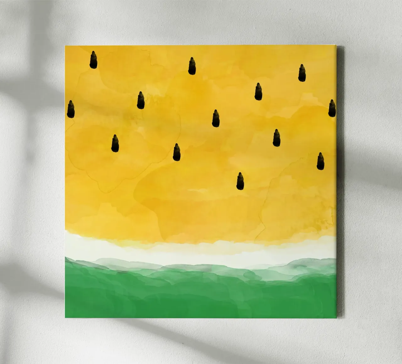 Pastèque jaune toile avec Caisse américaine de Orara Studio