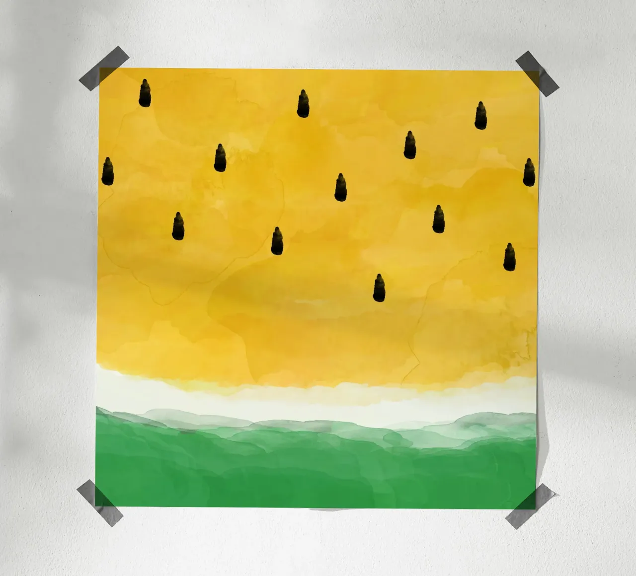 Pastèque jaune poster de Orara Studio