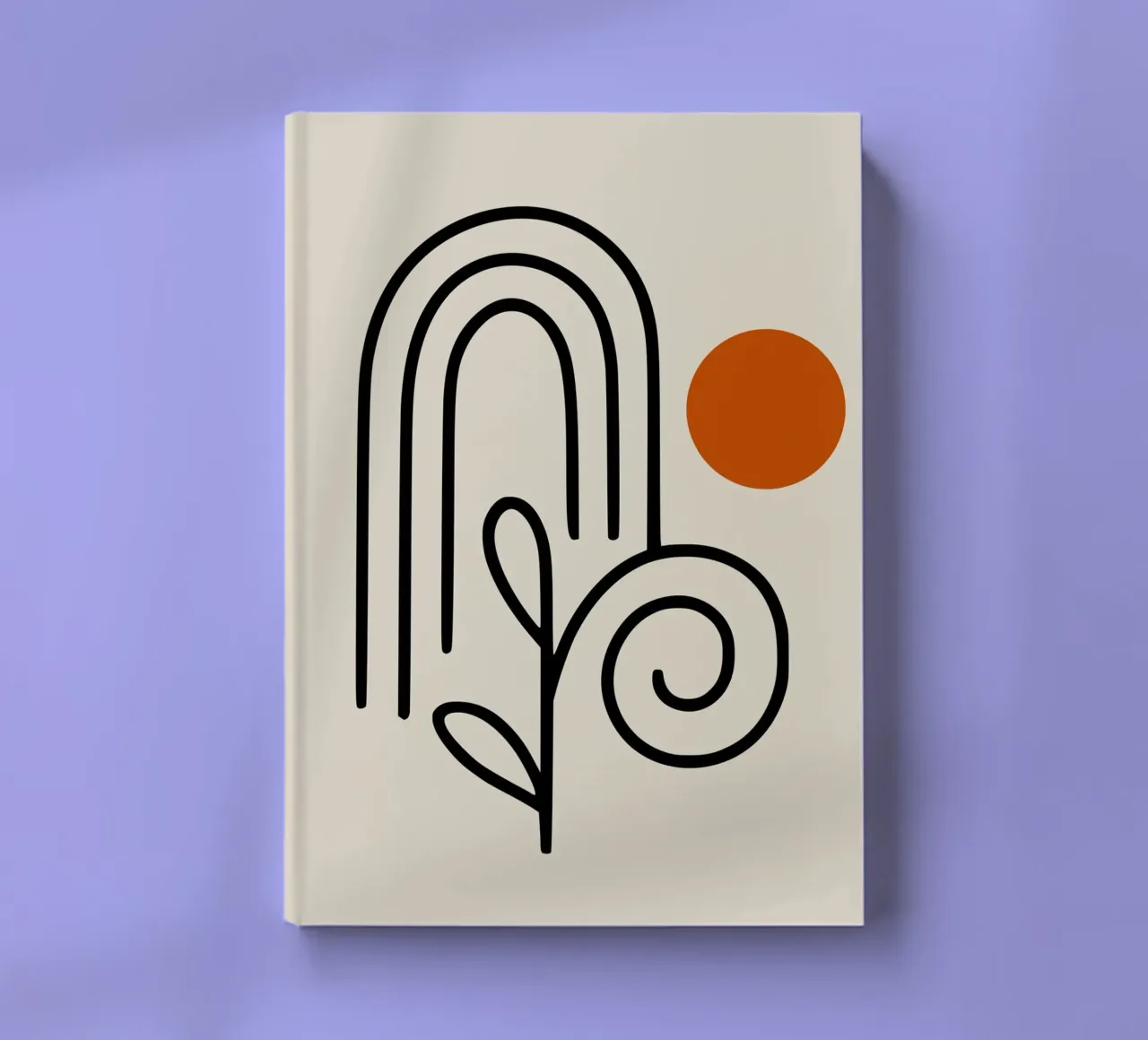 Abstract Plant Form with Circle notebook by Life of Pie