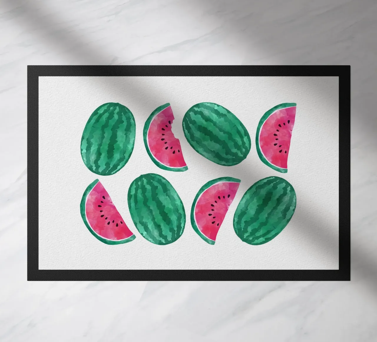 Watermelon Crowd doormat by Orara Studio
