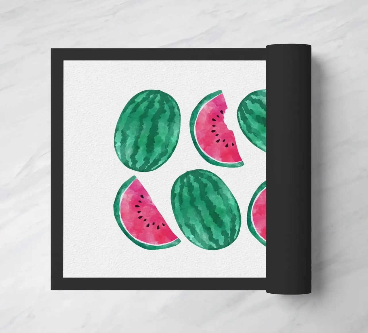 Watermelon Crowd doormat by Orara Studio