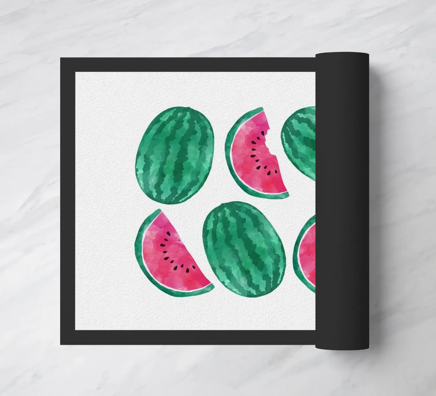 Watermelon Crowd doormat by Orara Studio