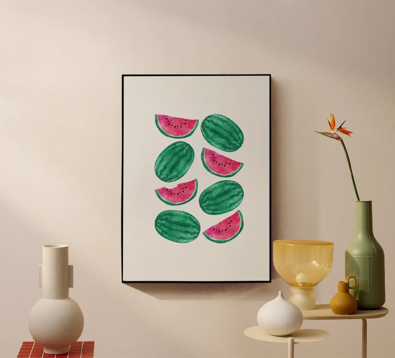 Foule de pastèques plexiglas de Orara Studio