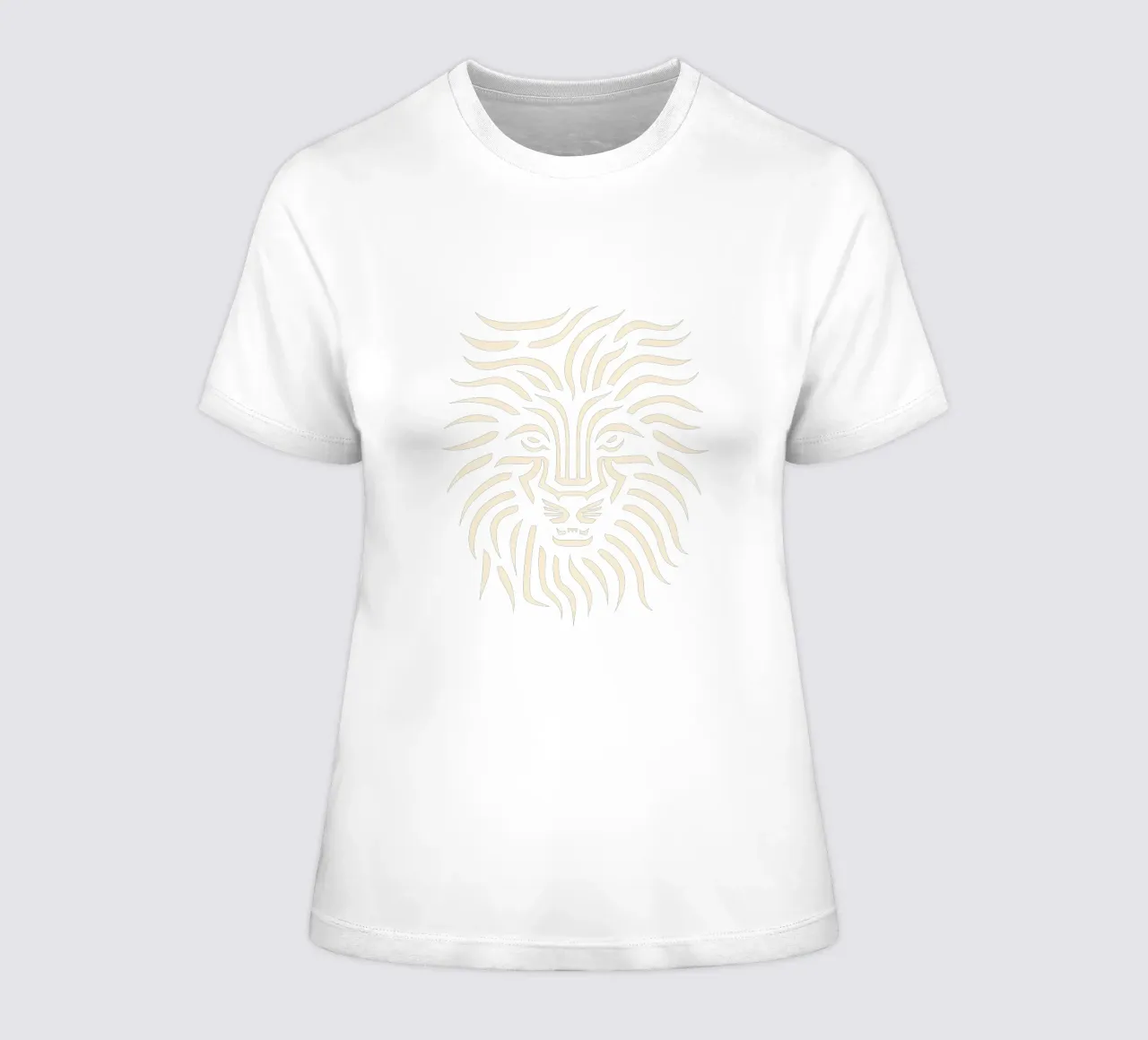 Ontwerp met leeuwenkop dames t-shirt getailleerd van Autofocus