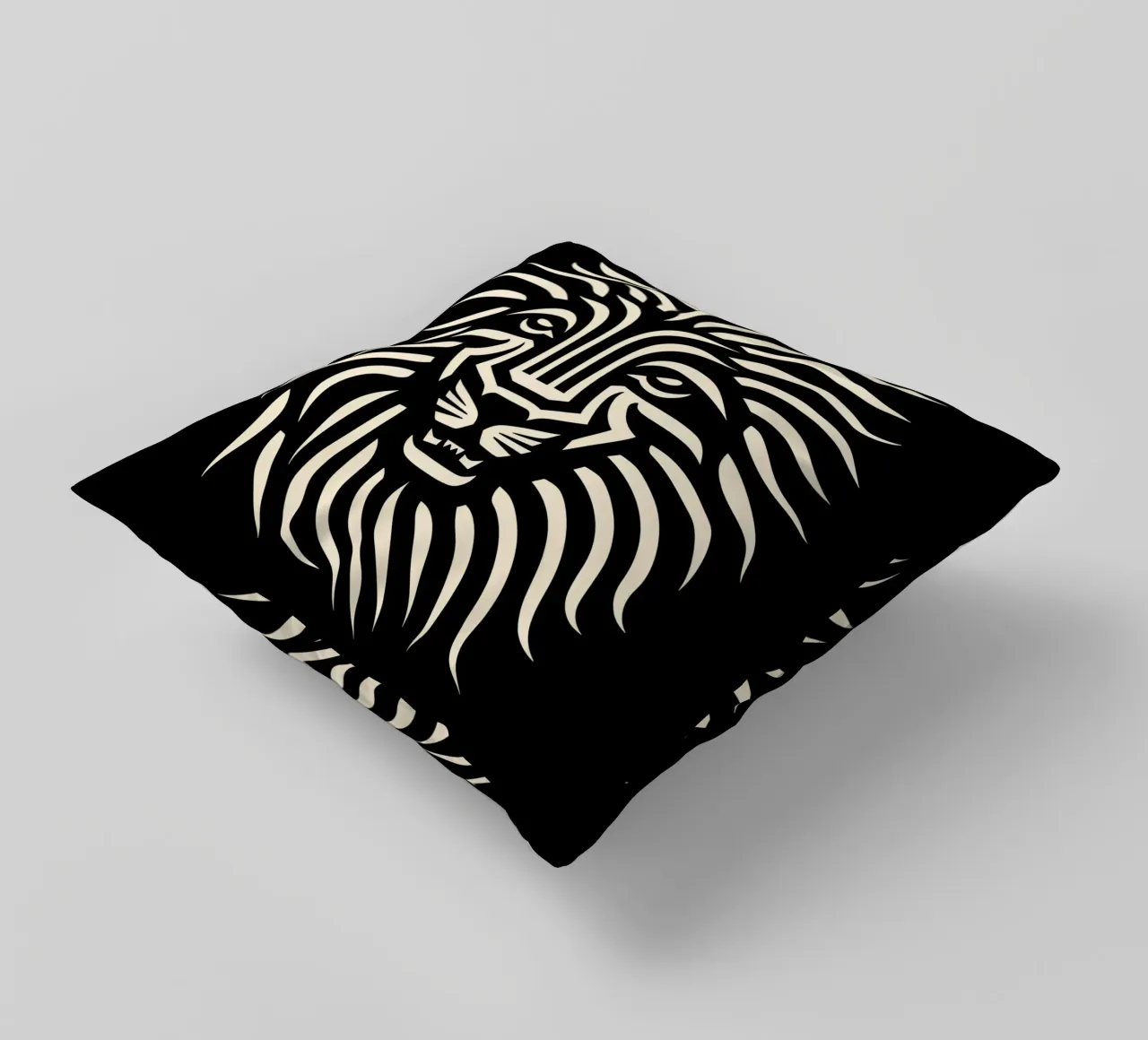 Lion head design decorative cushion by Autofocus