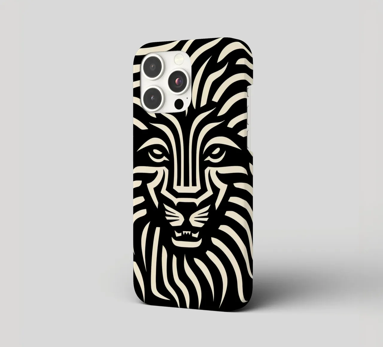 Ontwerp met leeuwenkop iphone hoesje van Autofocus