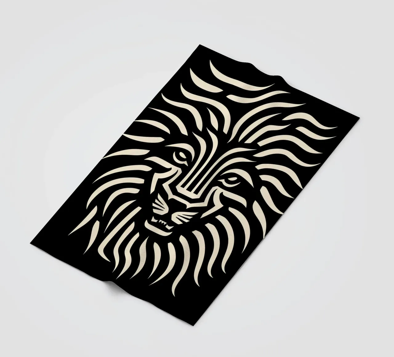 Diseño de cabeza de león manta de franela de Autofocus