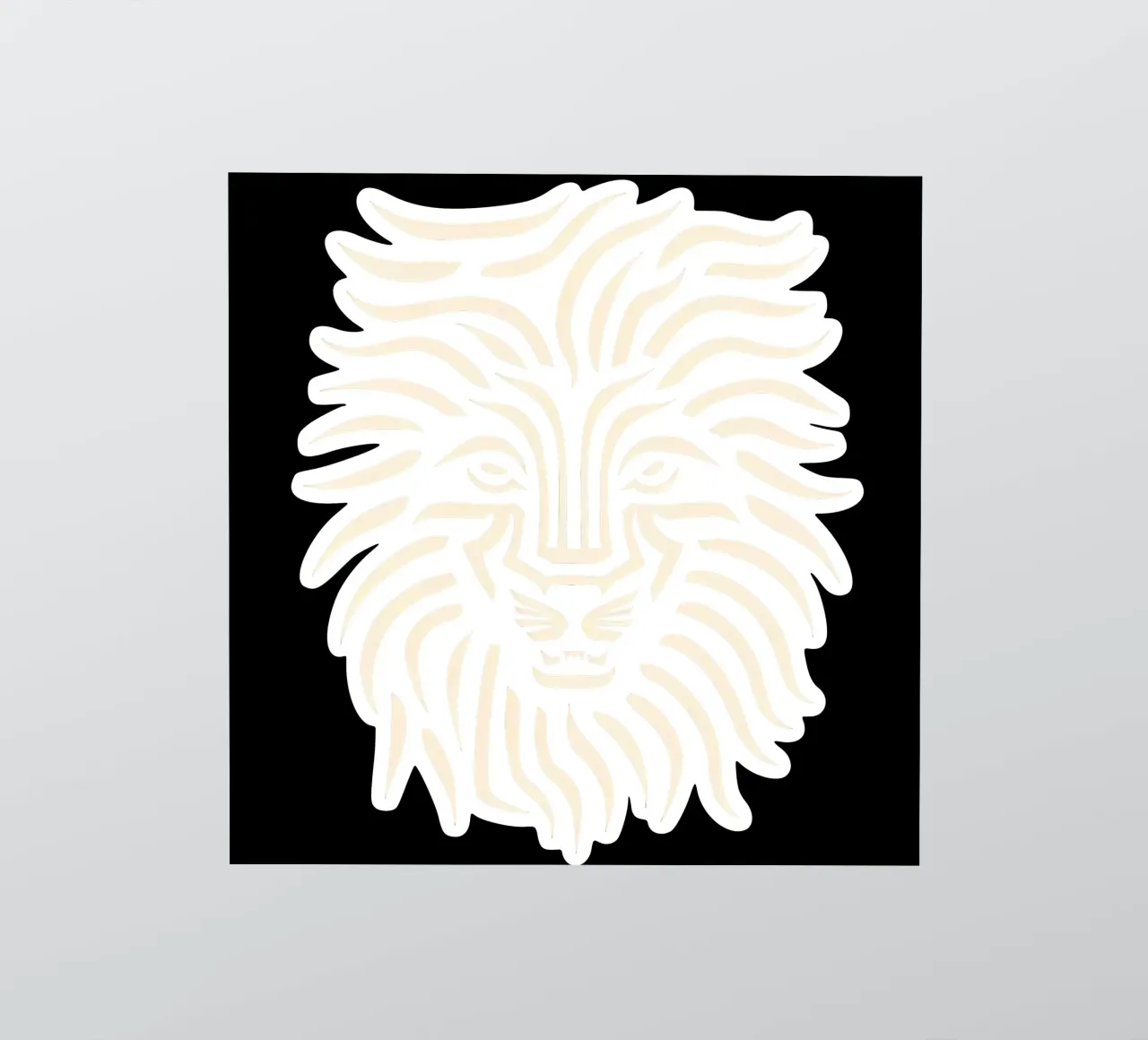 Lion head design sticker by Autofocus