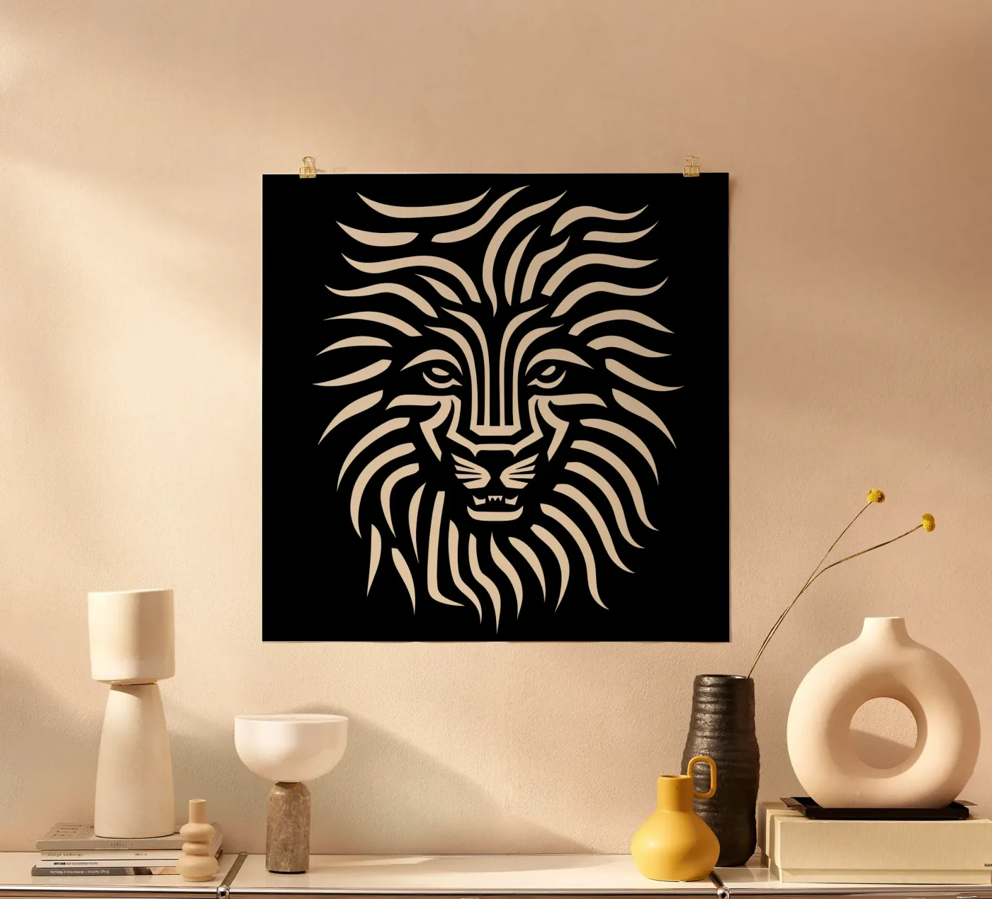 Lion head design poster by Autofocus