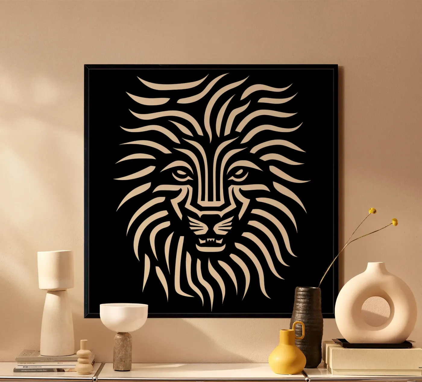 Lion head design poster by Autofocus
